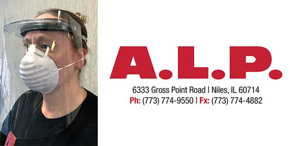 A.L.P. Produces PPE Face Shields for COVID-19 Health Care Workers