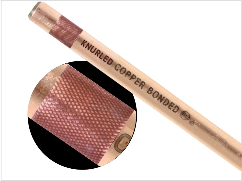 Galvan-Knurled-Copper-Rod