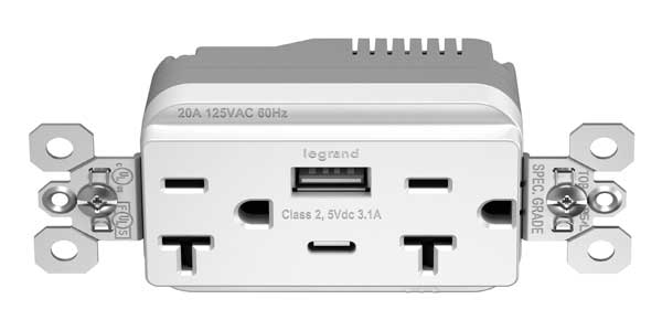 Legrand Introduces PlugTail Commercial Specification Grade USB Charging Receptacles